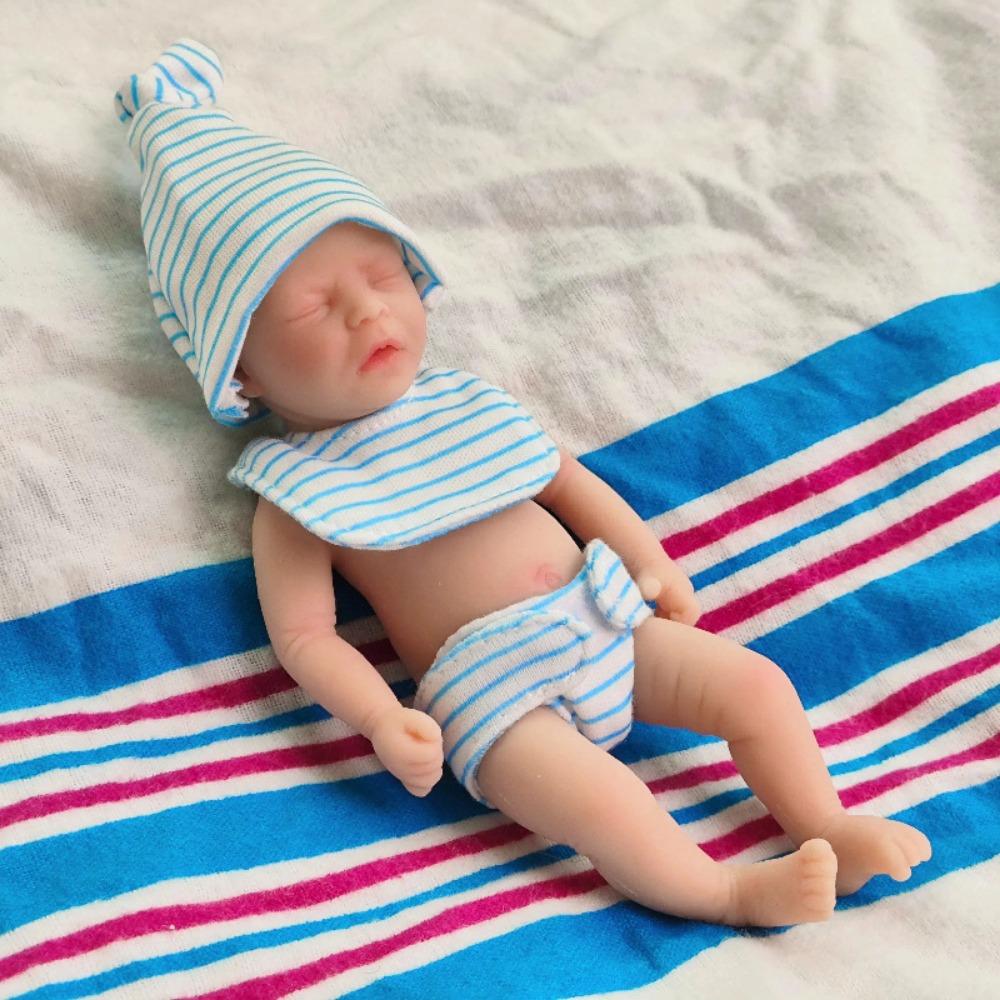 6-Inch Palm Solid Silicone Rebirth Baby Simulation Doll Maddie Dressup Birth Children's Toy Gift