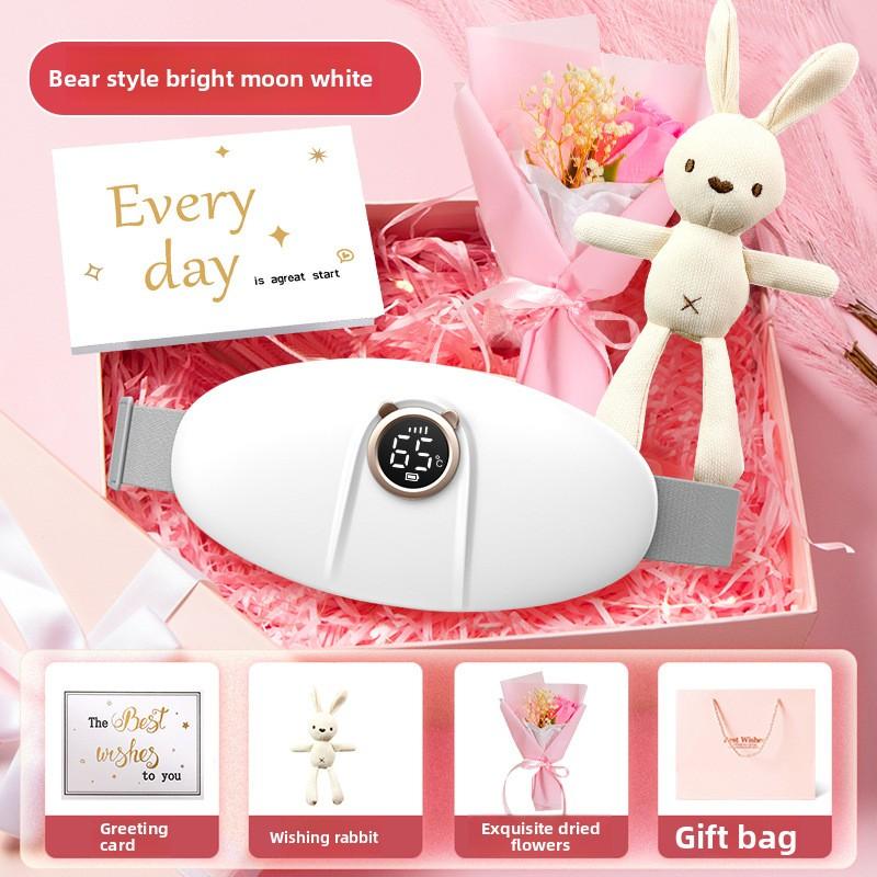 Palace Warming Belt Girls Use Warm Baby Vibration Hot Compress Waist Massager Waist Belt Digital Display Palace Warming Treasure