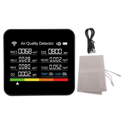 Smart Air Quality Meter 14 In 1 HCHO PM2.5 VOC Temperature Humidity Detector WiFi Indoor Air Quality Tester for Tuya APP