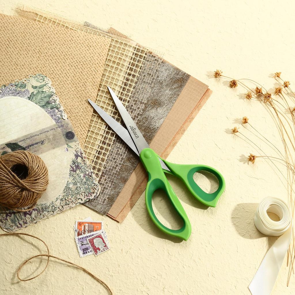 HOEAEA LIVINGO Scissors All LIVINGO Scissors Set of 3 Sharp Stainless Steel Blades and Soft Rubber Ideal for Cutting Fabric and Paper In the or