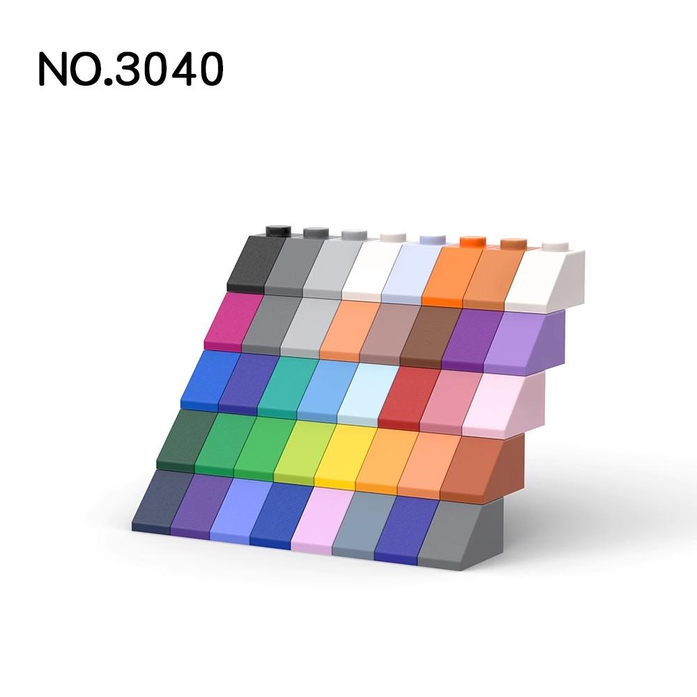 20Pcs   MOC Parts 3040 Slope 45° 2 X 1 Compatible Bricks DIY Assmble Building Blocks Particle Kid Puzzle Brain Toy Gift
