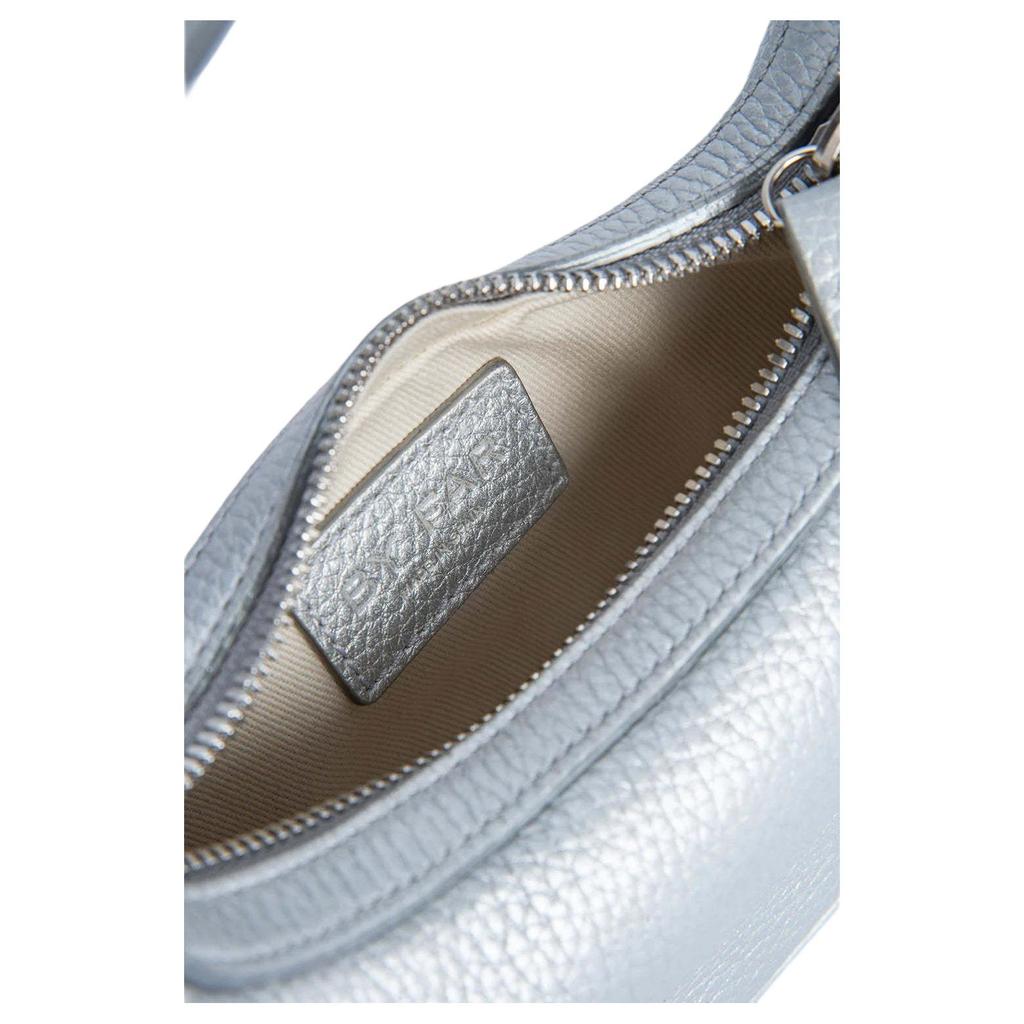 By Far Adjustable Top Handle Leather Mini Shoulder Bag Women Handbags Silver 22PFMNSSSVFLTSMA