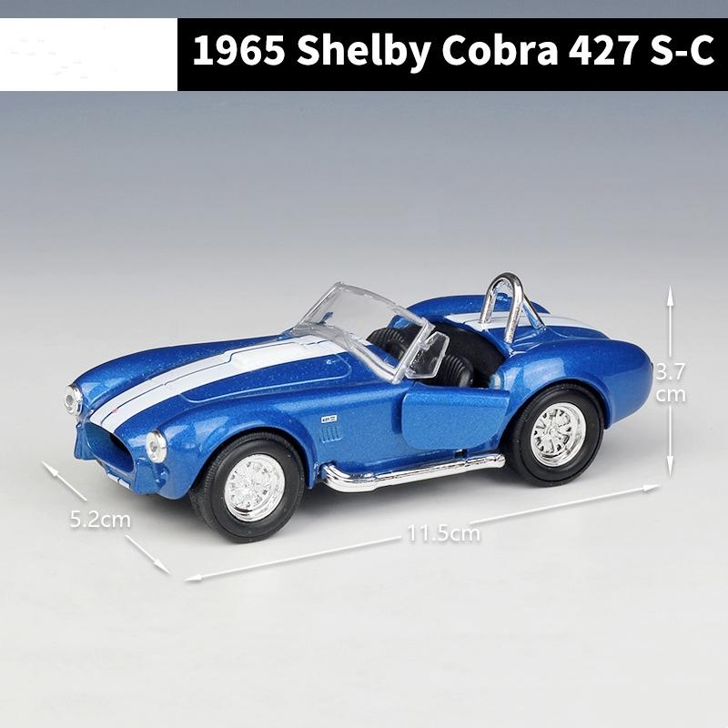 1:36 Ford Shelby Cobra 427 S/C 1965 Alloy Sports Car Model Diecast Metal Toy Classic Model Pull Back Simulation Children