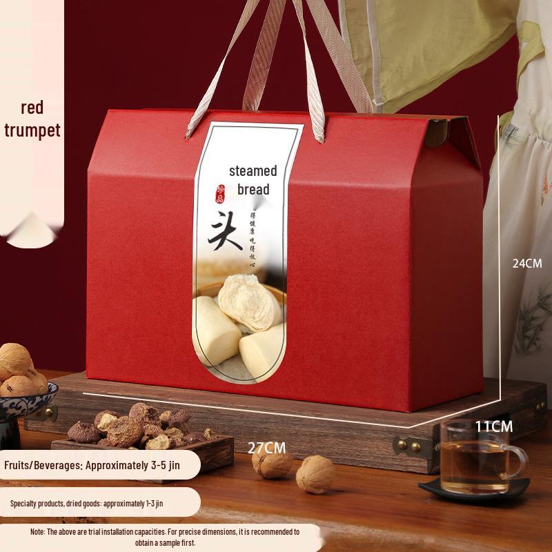 Spring Festival Handmade Steamed & Flower Buns Gift Box Single Empty Box