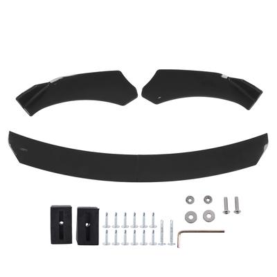4PCS Front Bumper Lip Kit Spoiler Splitter Fourpart Form for Car Modification Front Bumper Protection(Glossy Black )