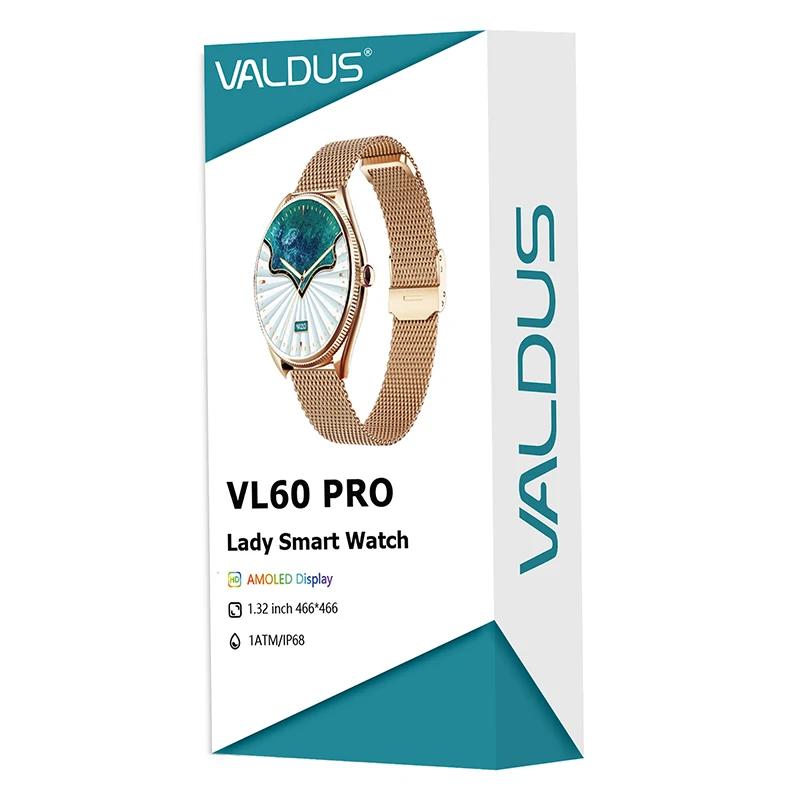 VALDUS VL60 Pro 2025 New Smartwatch For Women Men  AMOLED Screen Bluetooth Call IP68 Waterproof  Fitness Sports Smart Watch Gift
