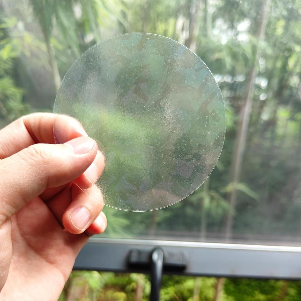 Holographic Window Decals for Bird Strikes - Glass Reminder Anti-Collision Self-Adhesive Stickers - Avoid Birds Hitting Windows, Circle, 25 Pieces