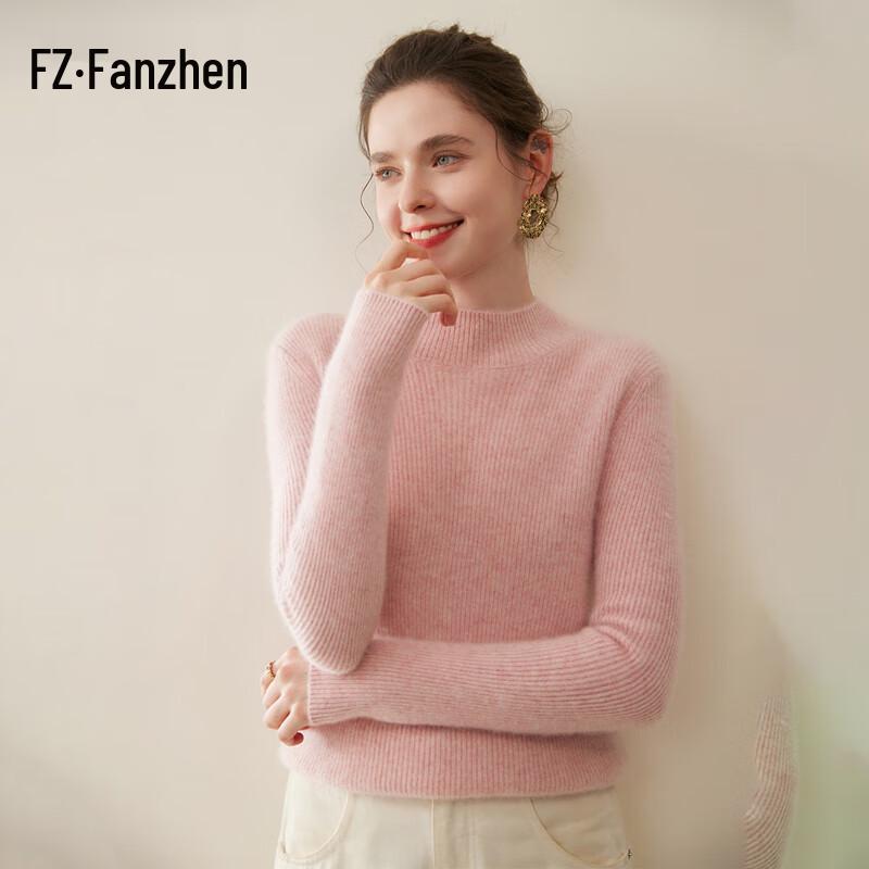 Fanzhen Women's Thickened 100% Cashmere Turtleneck Sweater