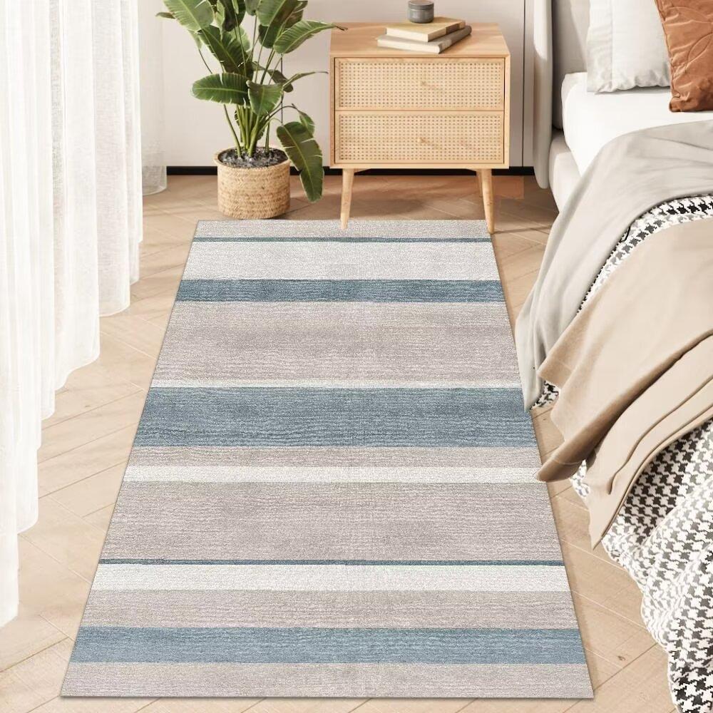 Modern Carpet for Bedside Soft Bedside Rugs Large Living Room Floor Mat Rectangular Balcony Mats Simple Room Decoration Runner