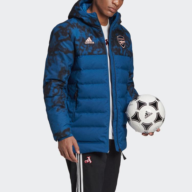 Adidas Arsenal Football Sports Long Sleeve Down Jacket Men Outerwear Blue FQ6931