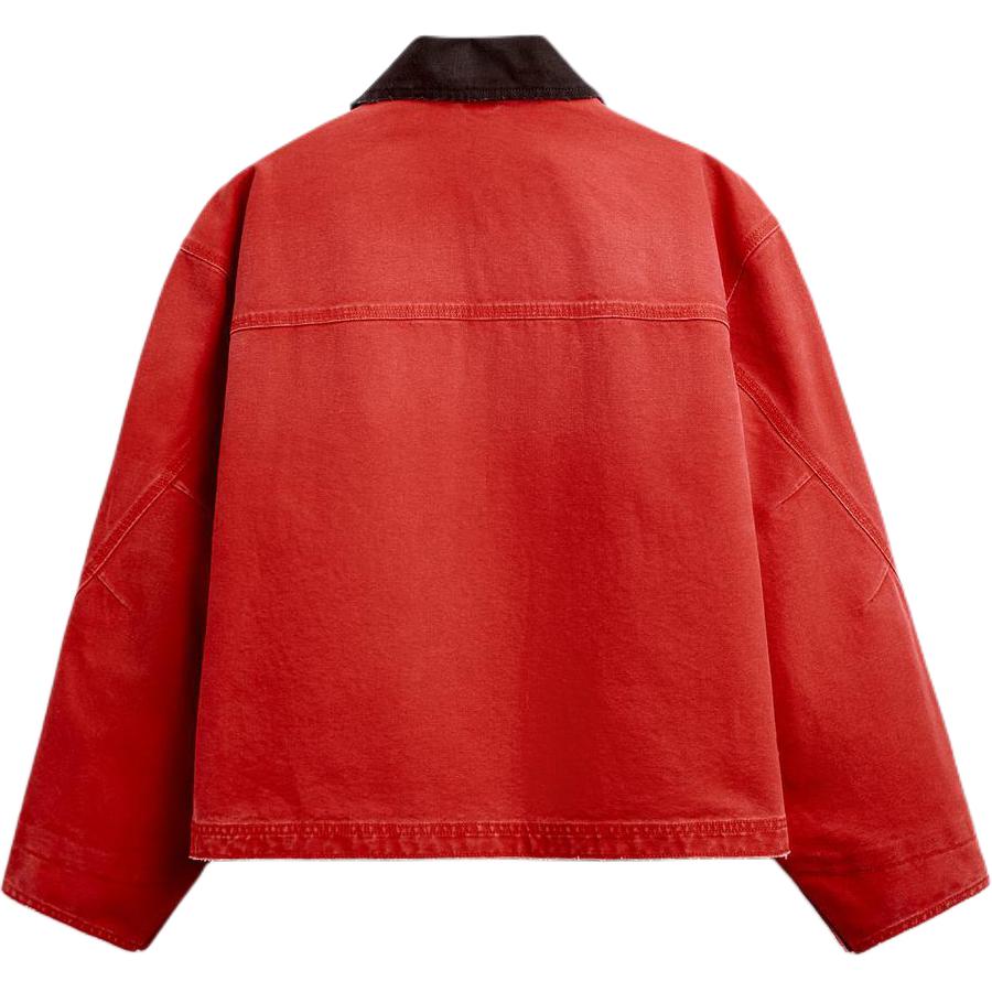 Zara Vintage Label Zipper Casual Detroit Work Jacket Men Jackets Red 06987402-35