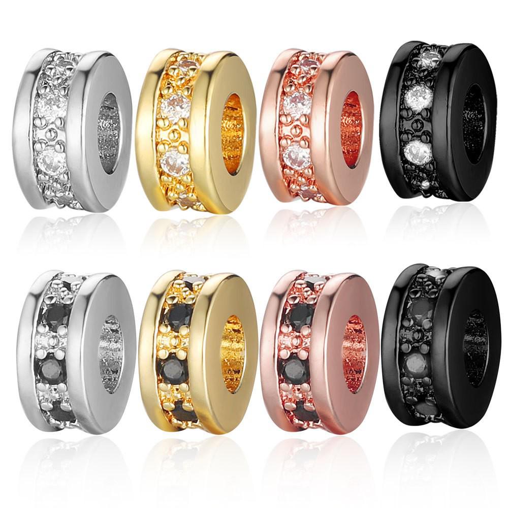 

18k Gold Copper Zircon Spacer Beads for DIY Handmade Jewelry and Woven Bracelets