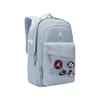 Jordan Velcro Badge Casual Fashion Versatile Polyester Backpack Medium Unisex backpack Gray Blue JD2533232PS-005