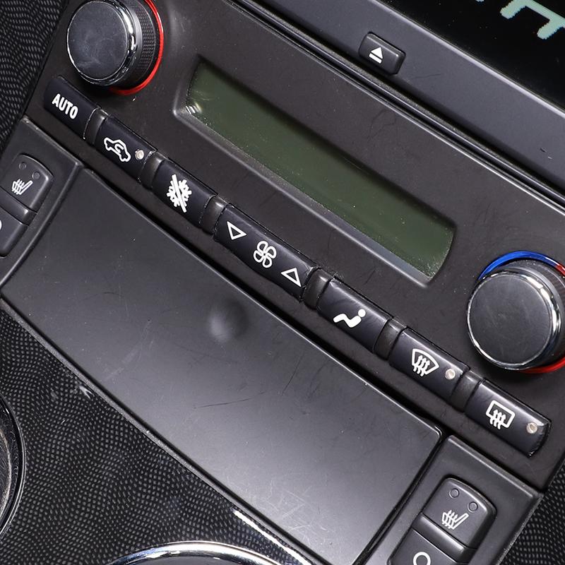 Pro Chevrolet Corvette C6 2005-2013 PVC Černá Oprava panelu klávesnice klimatizace opotřebení a poškození Nálepka s ozdobnou lištou Auto