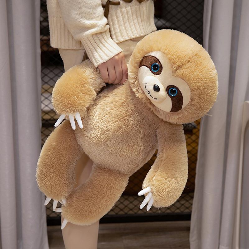 Adorable Sloth Plush Toy For Children's Educational Playtime Brown 35cm 0.2kg