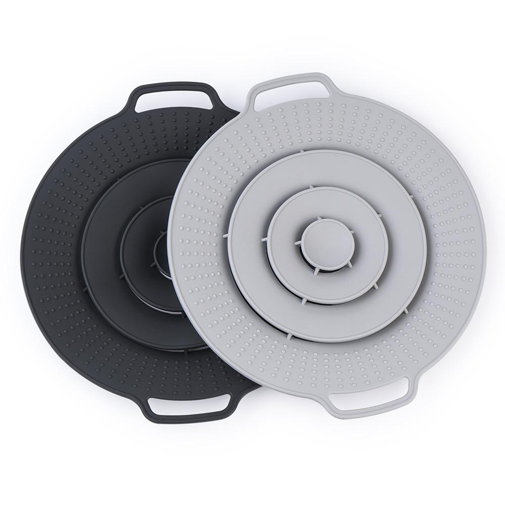 30cm Silikon Auslaufsicherer Topfdeckel Mikrowellenofen Kochgeschirr Spritzschutzdeckel Küchen Gasherd Schutzutensil Wiederverwendbare Topfabdeckung