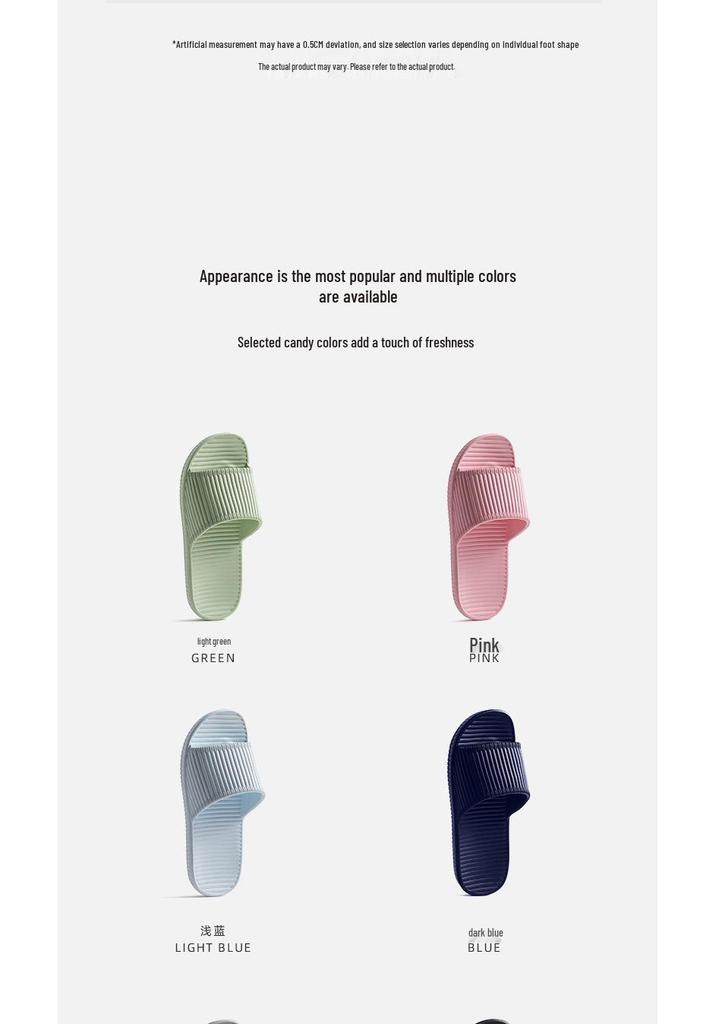 Women's & Men's Summer Indoor Non-Slip Thick Sole Bath Slippers