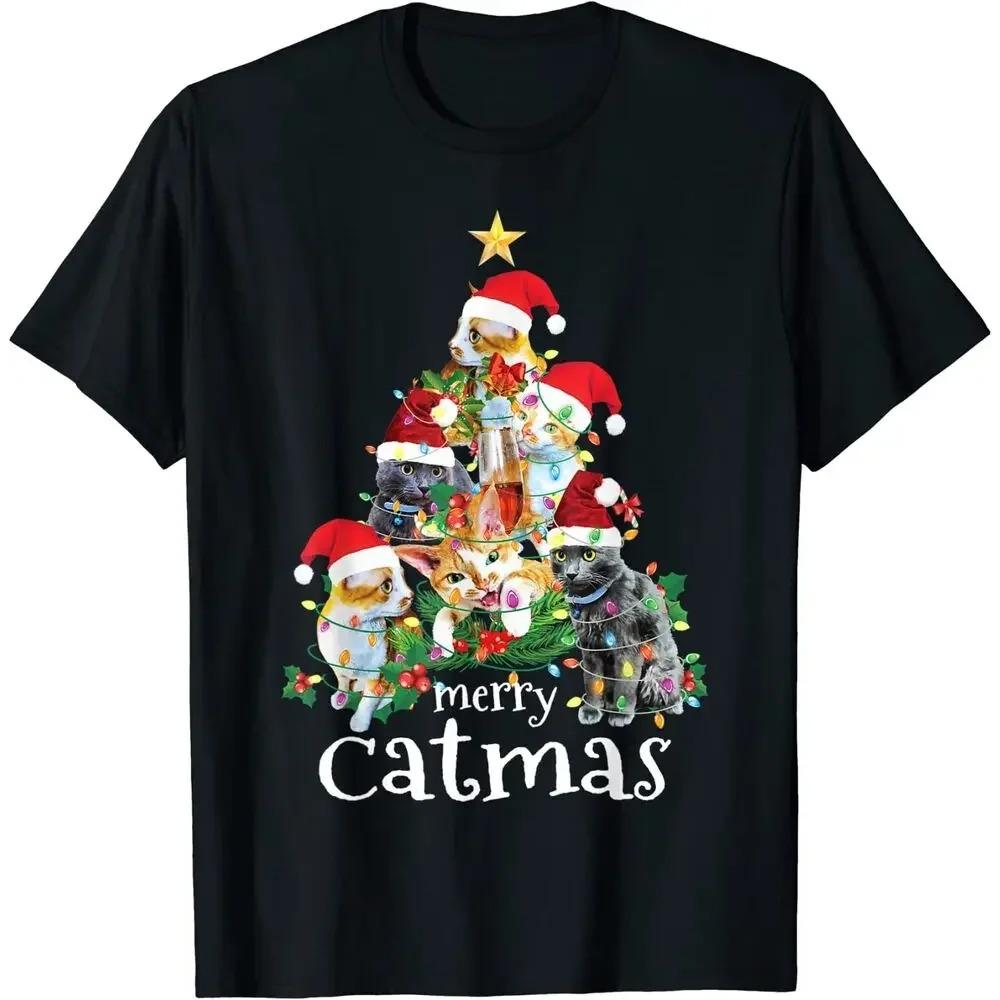 Veselé Vánoce Buffalo Truck Strom Červený Károvaný Rodinný Ladící Tričko Krátký Rukáv Módní Oversized Vtipné Oblečení S-6XL