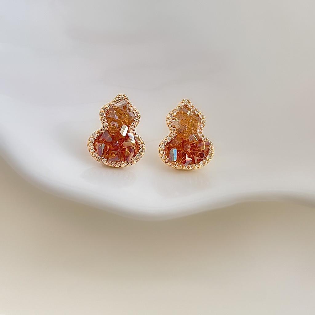 Fashionable and High-end Gourd Earrings 1 pair