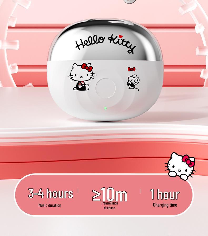 Sanrio K9 Bluetooth Noise-Canceling Cartoon Earbuds - Cute Mini Design with Ultra Long Battery Life