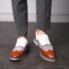 FashionBlock Leather Mens Formal Oxford Shoes Outdoor Lace Up Brogue Business Party Elegant Gentleman Dress Shoes Men Big Size 48