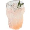 280ml Transparent Glass Cup Office Tea Cup for Loose Tea & Coffee Aesthetic Water Glass with Textured Design
