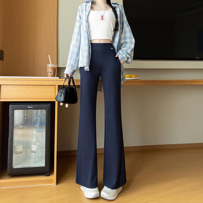 

Korean-Style High-Waisted Women s Embroidered Micro-Flare Pants - Spring/Summer Slim Fit L (100-120 lbs)