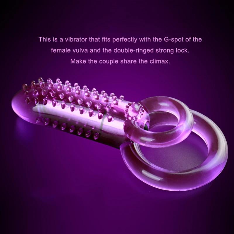 Vibrator dublu inel pentru penis vibrator pentru bărbați cu întârziere în timp dublu inel penis jucării sexuale pentru bărbați care prelungește climaxul erotic produse sexuale pentru adulți
