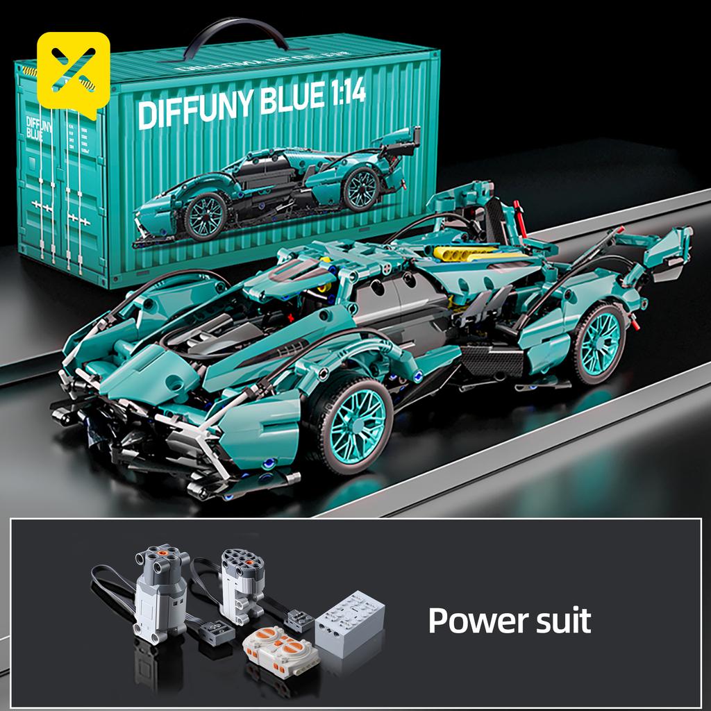 981 stuks bouwblokken voor sportauto's, speelgoed voor jongens of volwassenen, set 1:1:14 schaalmodel auto bouwset speelgoed kerst- en Halloweencadeaus