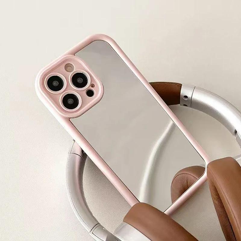 Makeup Mirror Phone Case for iPhone 16/15/14/13/12/11 Pro Max/X/XR/XS | Shockproof Camera Protection with Reflective Back Cover