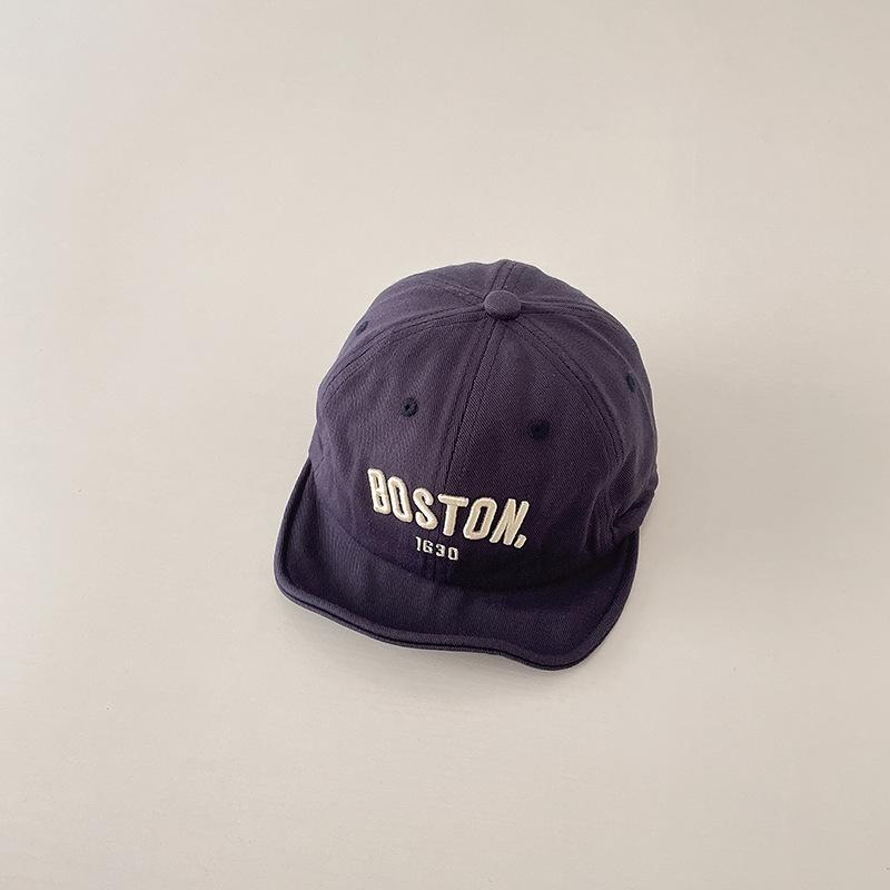 

Children Cap 47-52cm 1-4 Years Spring Summer Letter Soft Visor Baby Sun Girls Hat Boys Cotton Caps Kids Soft Edge Caps 47-52cm