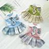 Plaid Woolen Dress for Small & Medium Dogs & Cats - Autumn/Winter
