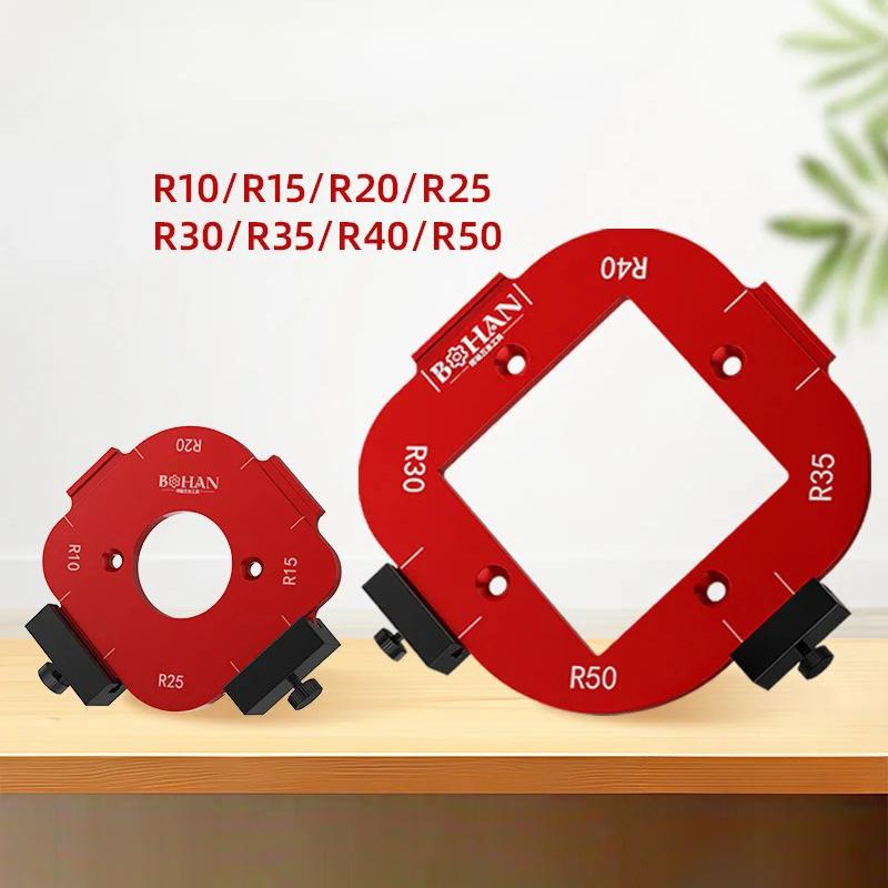 4In1 Woodworking Router Arcs Angle Positioning Template Corner Radius Routers R10-R50 Radius Jig Positioning Tool