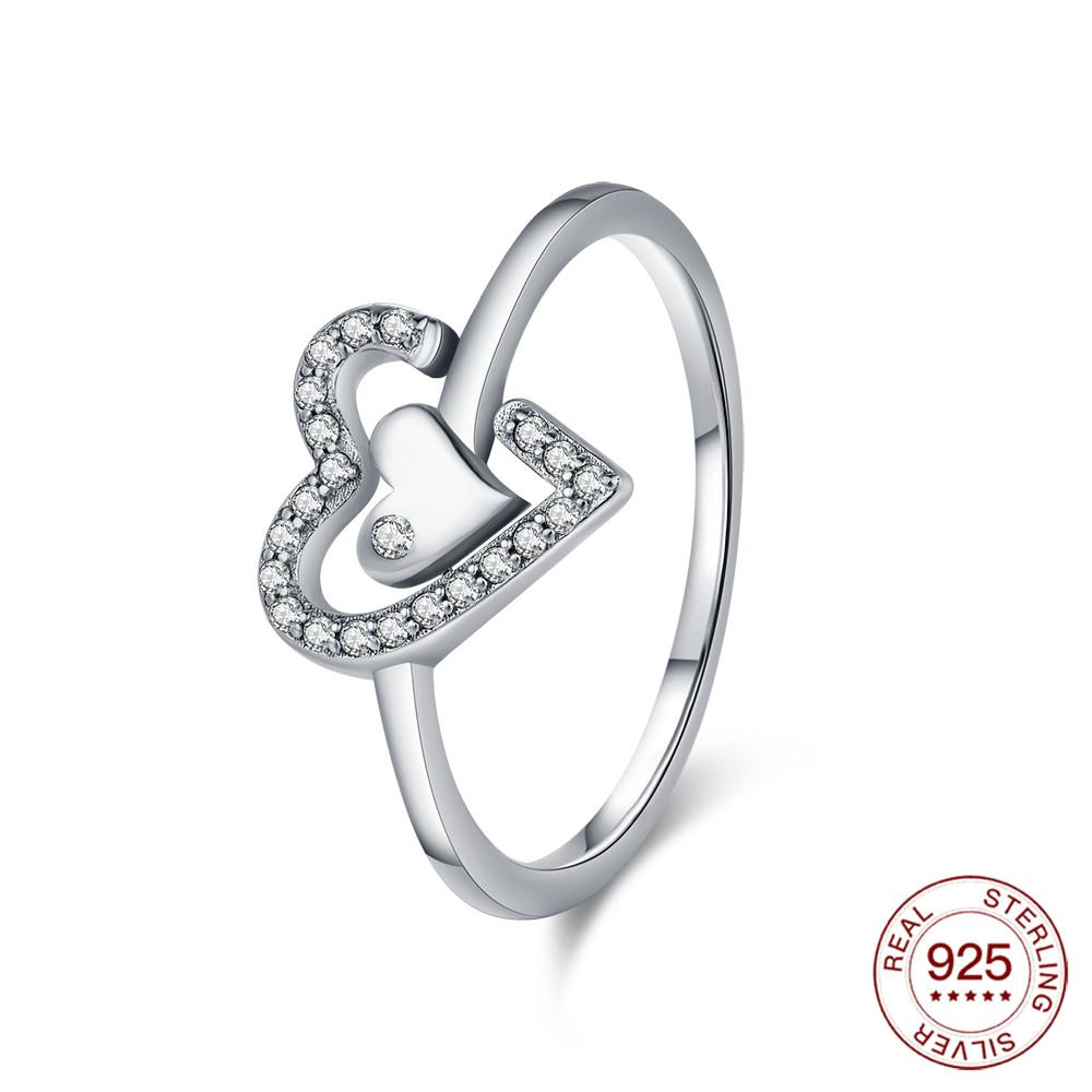 Nouvelles Bagues Bague en Argent 925 Bague Originale en Argent Perle Pour Femmes Luxe Zircon Simple Bague de Doigt Bijoux Cadeaux Amoureux