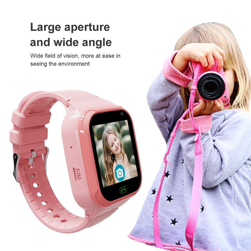 Smart Watch Waterproofing Two Way Talk Video Calling Voice Chat SOS Class Mode Smartwatch for Boys Girl Blue