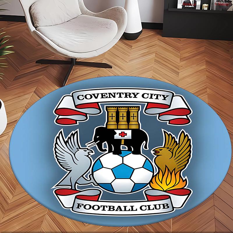 Coventry City Football Club (1) Round Office Rug Decorative Floor Rug for Office Bedroom Living Room and Home Space