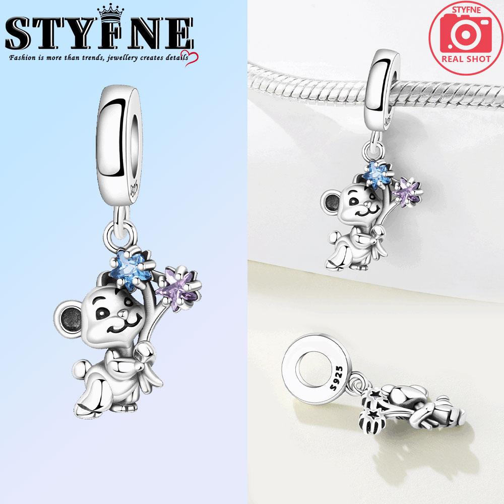Copper Cute Lamb Cow Bear Mouse Fox Koala Charms Beads Pendant For Original Bracelet Woman Girl Jewelry