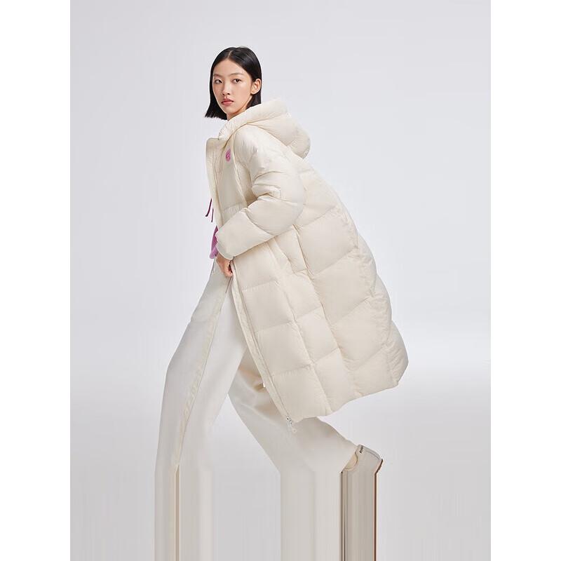 Ailay Women's 2025 Long Hooded Warm Duck Down Jacket