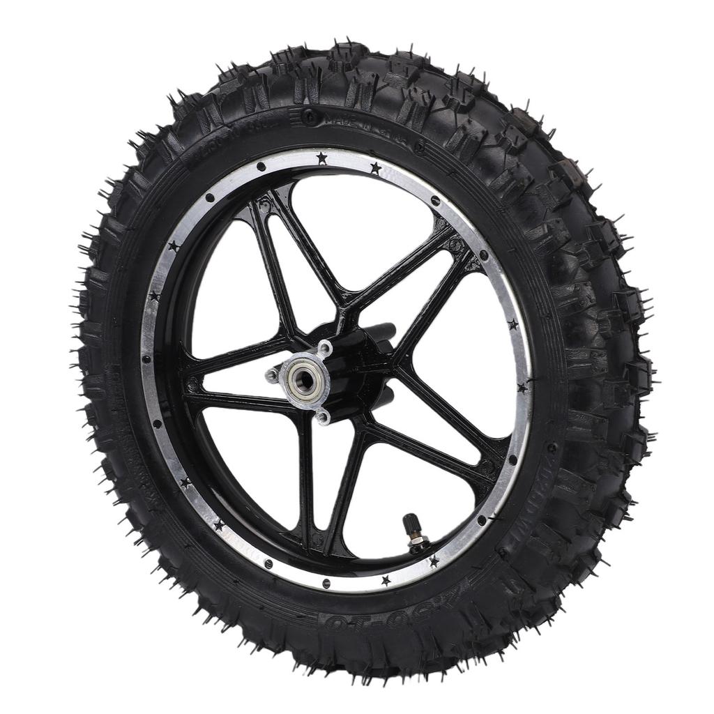 Wheel Rim Tire Assembly 10 Inch 12mm Shaft 2.50 10 Dirt Bike Wheel Tire Assembly for Mini Pocket Rear