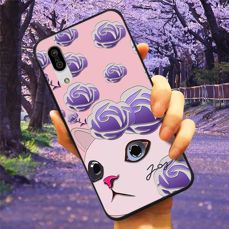 For Sharp Aquos Sense3 Case 3D Flower Relief Silicone Soft Emboss Cover For Sharp Aquos Sense 3 Lite Sense6 6 Luxury Cartoon