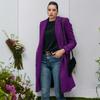 Long Woolen Women's Coat Hidden Button Nizi Outerwear
