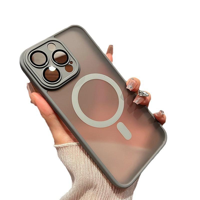 Matte TPU Magnetic Phone Case IPhone 16 Pro Max 15 With Lens Protection Shockproof Full Cover