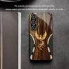 Wood Grain Golden Phoenix phone case glass s26 ultra case s25 ultra case for Samsung Galaxy S26 S25 S24 S23 S22 FE Ultra Plus