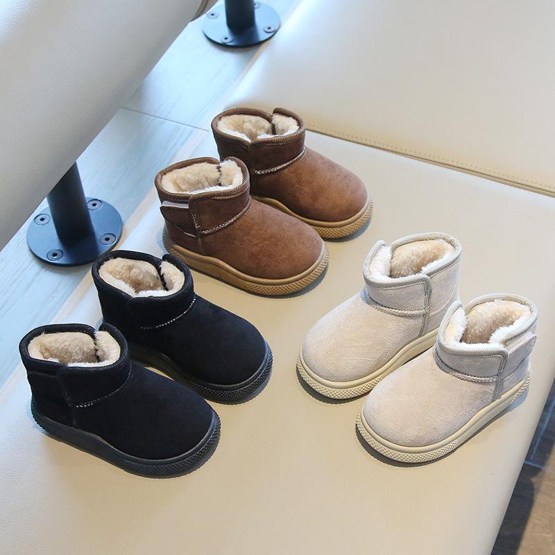 Kinder Schneestiefel, Winter Jungen Kurzstiefel mit dickem Fleece, Mädchen Baumwollstiefel, Warme Baby Baumwollschuhe