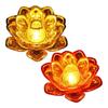Electronic Flameless LED Lotus Candle Lamp Energy Saving Warm White Light for Home Living Room Table Decor Gift