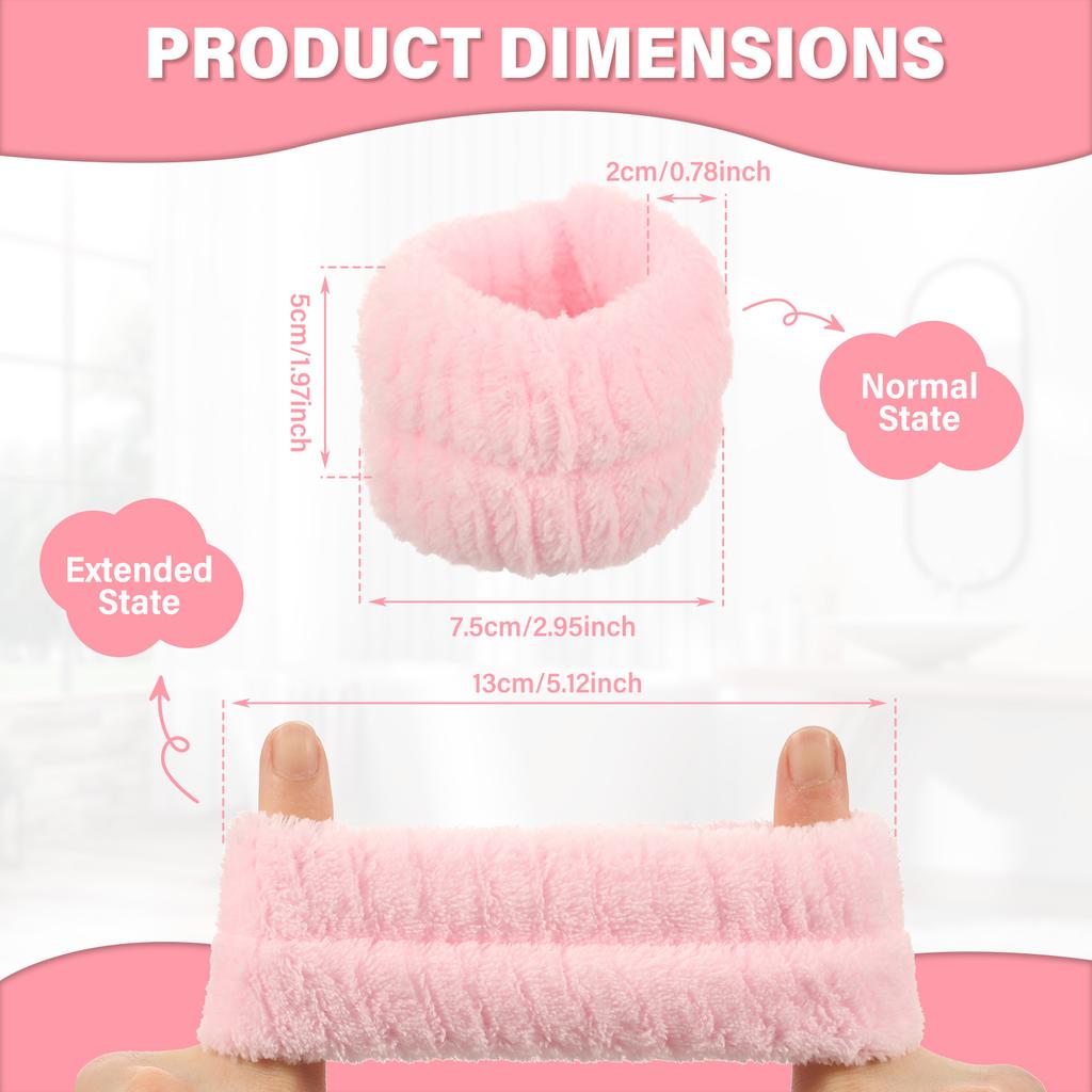 Wash Face and Wrist Band Absorb Water Sweat Wiping Bracelet Hairband Moisture Proof Sleeve Wrist Guard Absorbent Wrist Sweatband