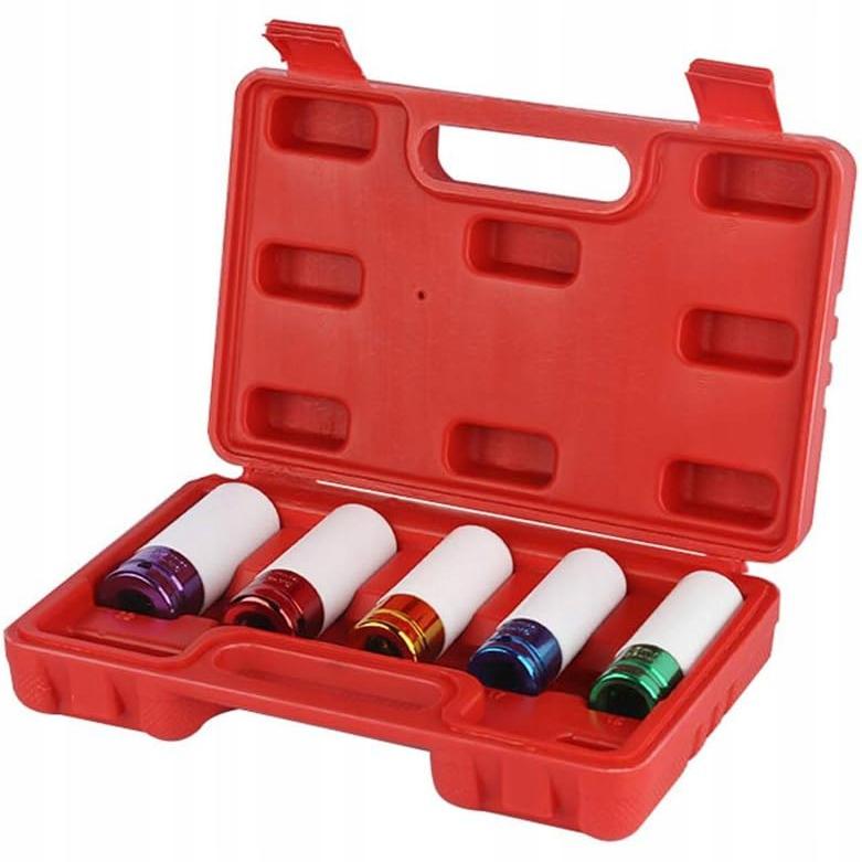 Impact Sockets For Rims 1/2" 15, 17, 19, 21, 22Mm