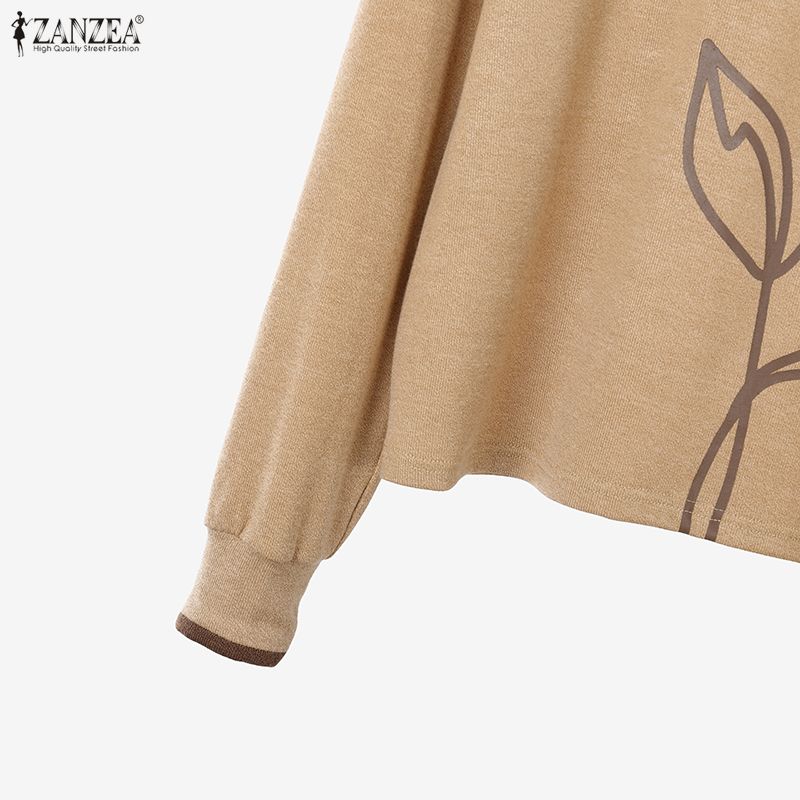 ZANZEA Bluzka z długim rękawem i spodnie damskie, casualowe dwuczęściowe zestawy garniturowe