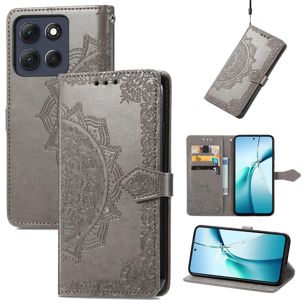 For Motorola Moto G86 5G Wallet Case Mandala Flower Leather Phone Cover Stand