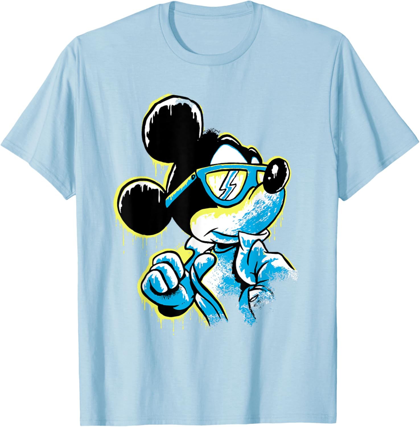 Hot Fashion Casual Disney Mickey Mouse Icy Cool Paint Drip T-Shirt S-4XL Summer XXXXL